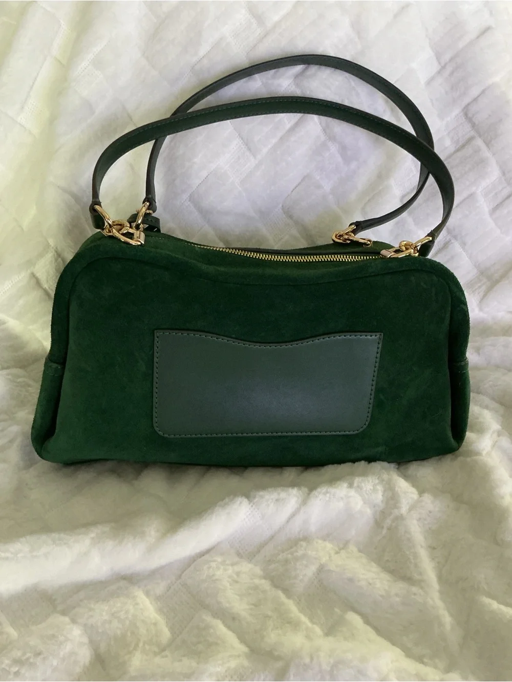 Michael Kors Cecily Medium Suede Shoulder Bag - Moss